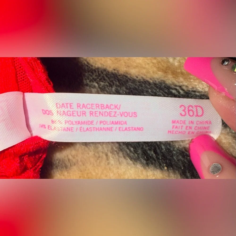 PINK Victoria's Secret Red Lace Bra - Picture 5 of 6